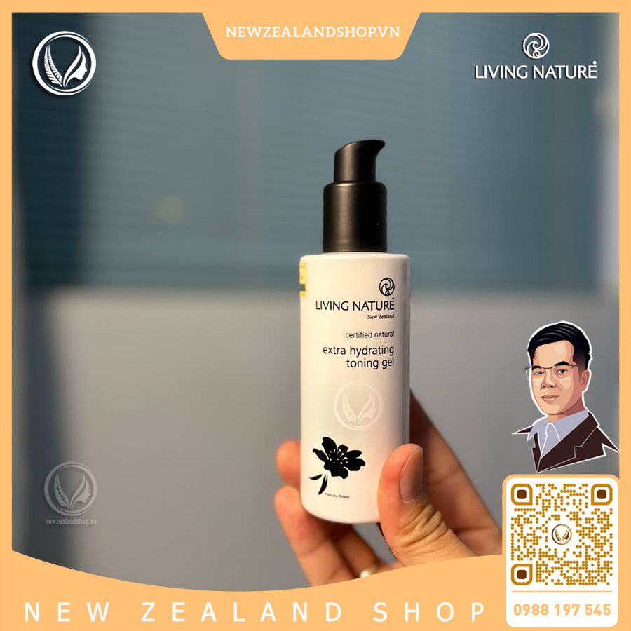 Gel siêu dưỡng ẩm cho da thường và khô Living Nature Extra Hydrating Toning Gel 120ml