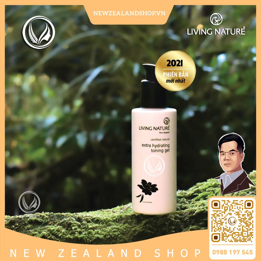 Gel siêu dưỡng ẩm cho da thường và khô Living Nature Extra Hydrating Toning Gel 120ml