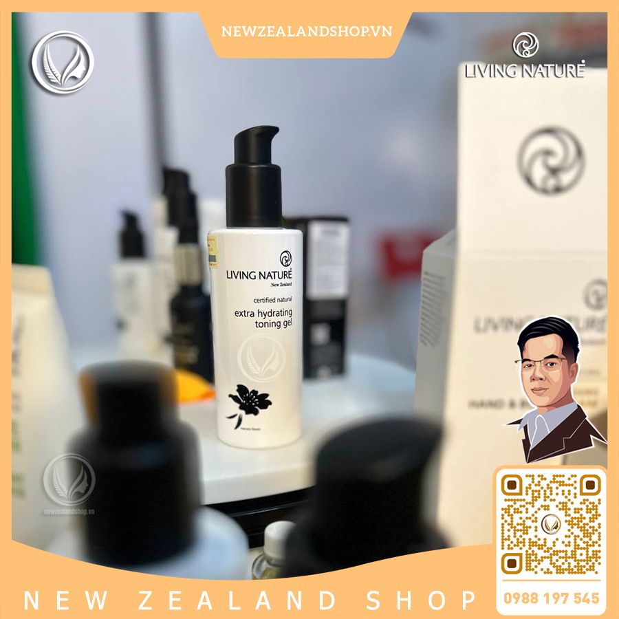 Gel siêu dưỡng ẩm cho da thường và khô Living Nature Extra Hydrating Toning Gel 120ml