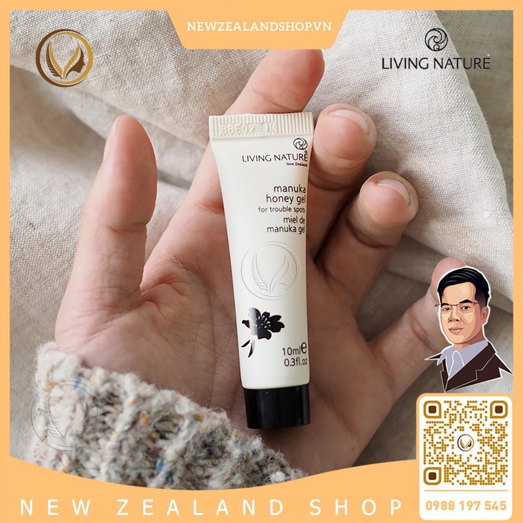 Gel trị mụn, chống viêm ngừa thâm sẹo Living Nature Manuka Honey Gel 10ml