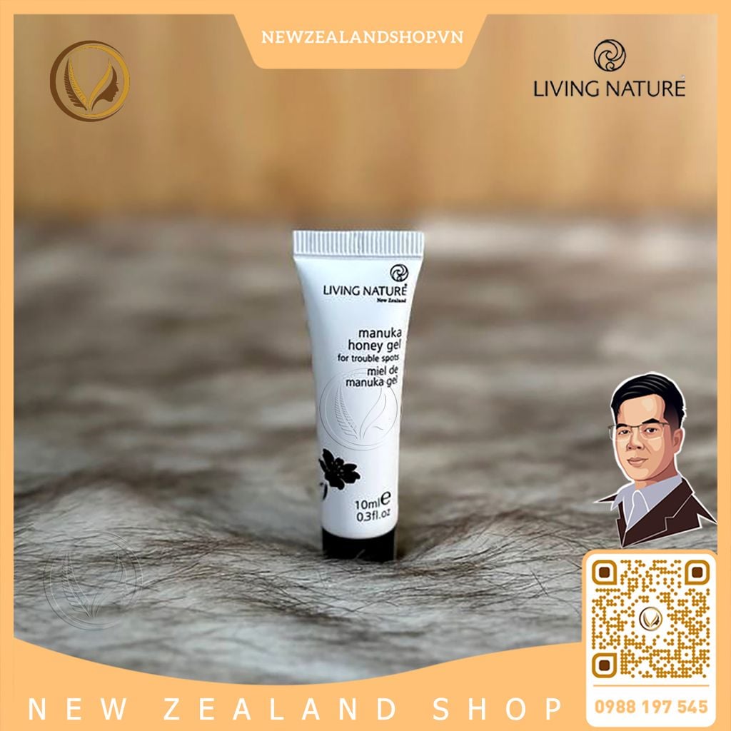 Gel trị mụn, chống viêm ngừa thâm sẹo Living Nature Manuka Honey Gel 10ml