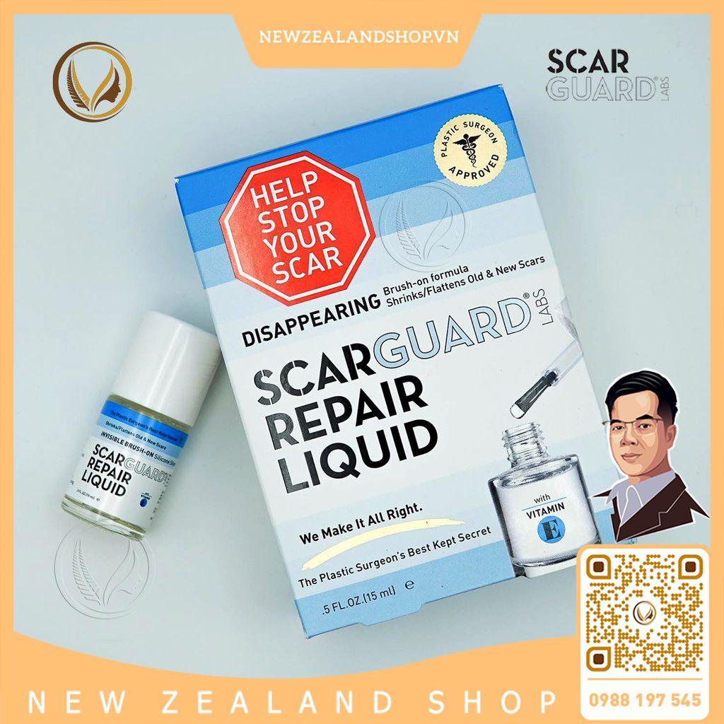 Gel trị sẹo lồi, sẹo phì lâu năm do phẩu thuật Scarguard Repair Liquid 15ml