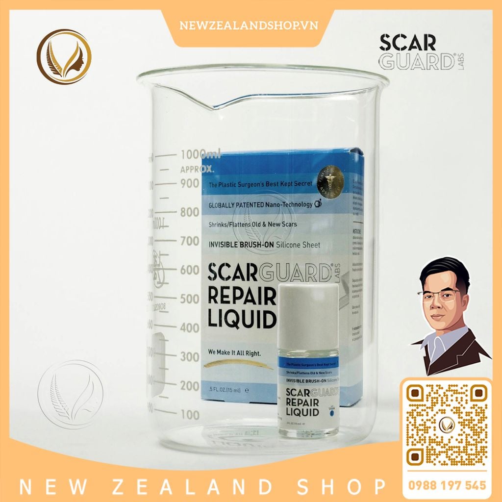 Gel trị sẹo lồi, sẹo phì lâu năm do phẩu thuật Scarguard Repair Liquid 15ml