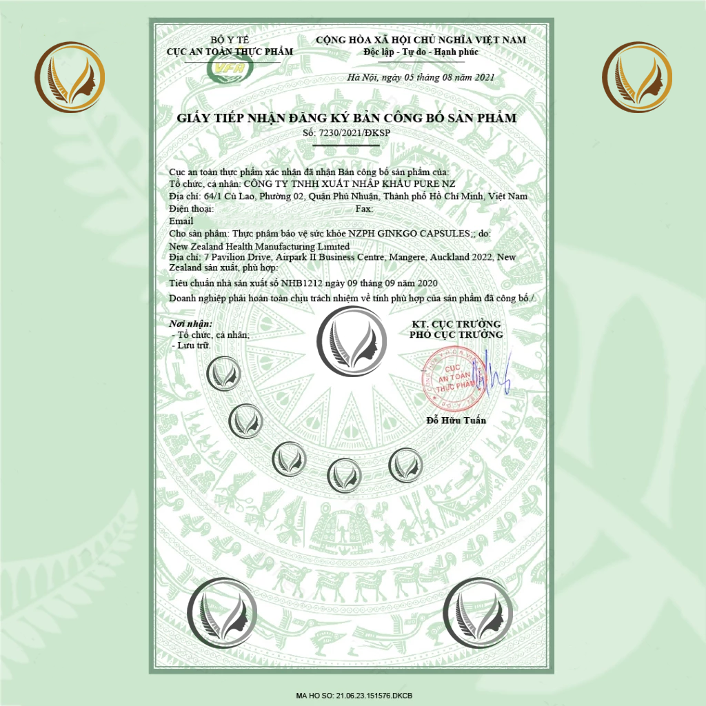 Viên uống bổ não, tăng cường trí nhớ NZ Pure Health Ginkgo Biloba 100 viên