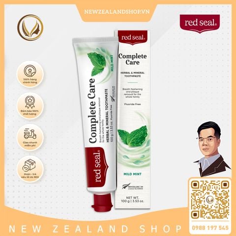 Kem đánh răng thảo dược & khoáng chất Red Seal Complete Care Mild Mint 100g