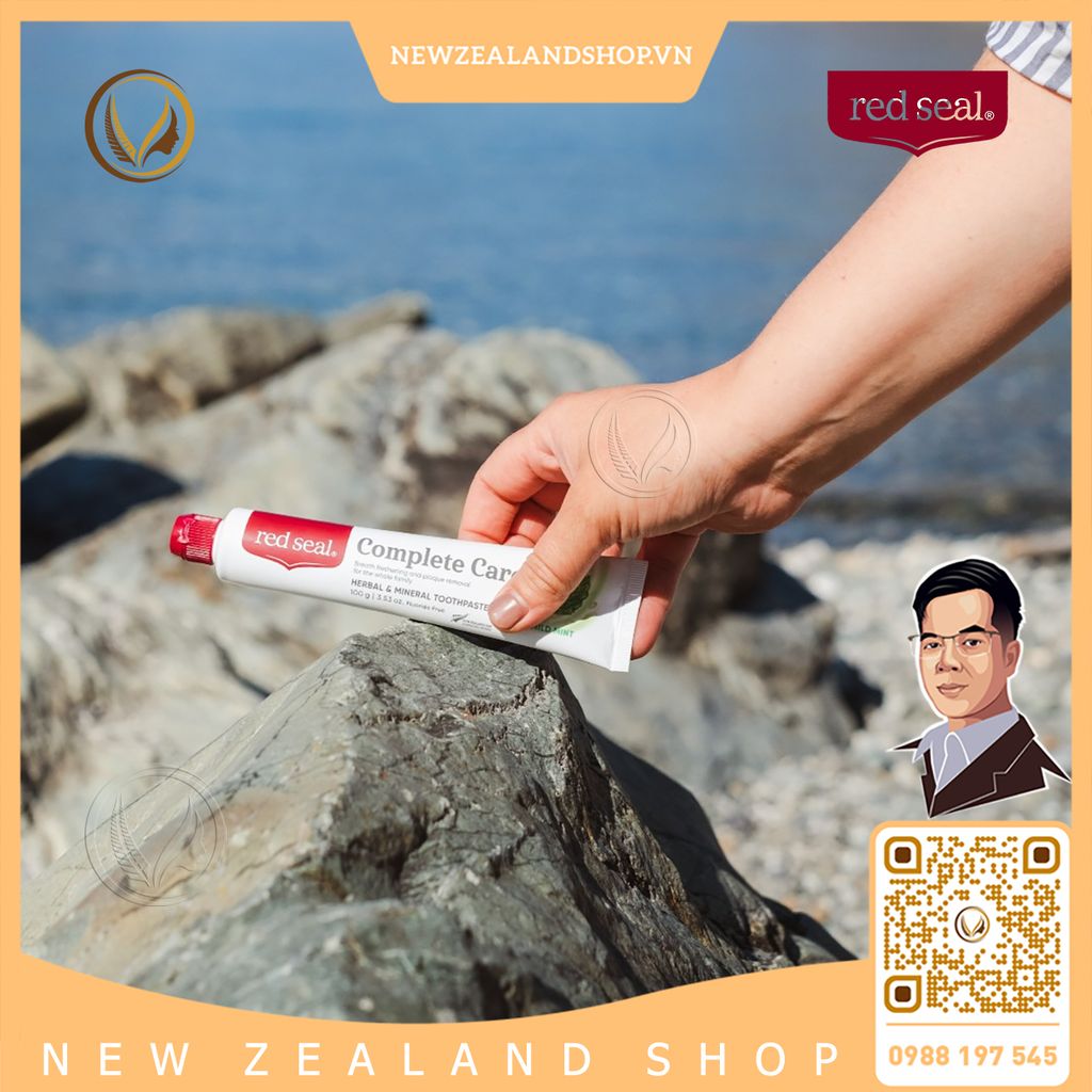 Kem đánh răng thảo dược & khoáng chất Red Seal Complete Care Mild Mint 100g