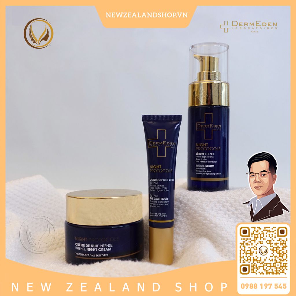 Serum dưỡng sáng da ban đêm DermEden Night Protocole Intense Serum 30ml