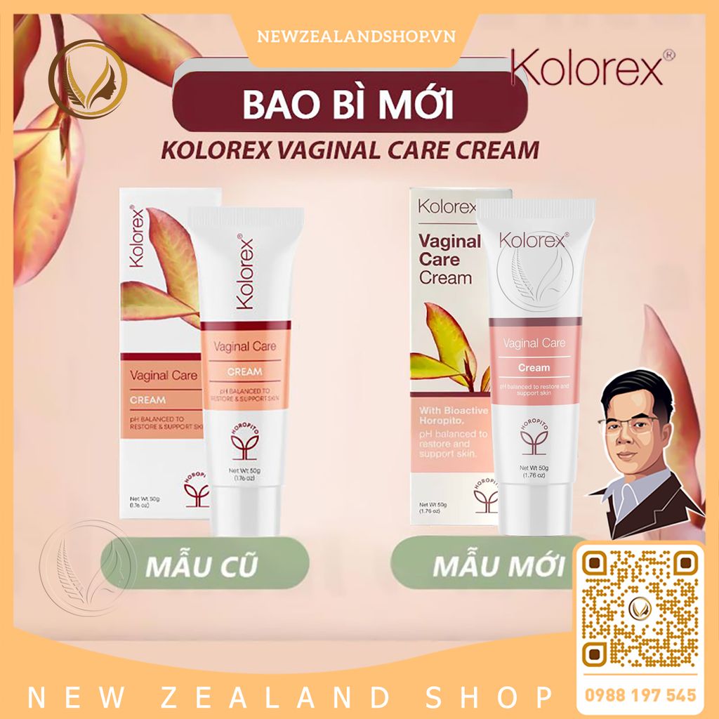 Kem trị nấm candida, nấm ngứa vùng kín viêm âm đạo Kolorex Vaginal Care Cream 50g