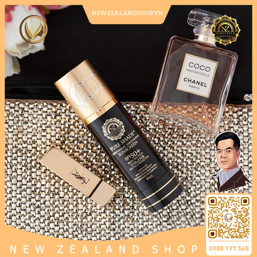 Kem chống nắng 4 trong 1 SPF 50+ NZ Sunscreen Pure Shade Moisturising Brightening Sunscreen 80ml