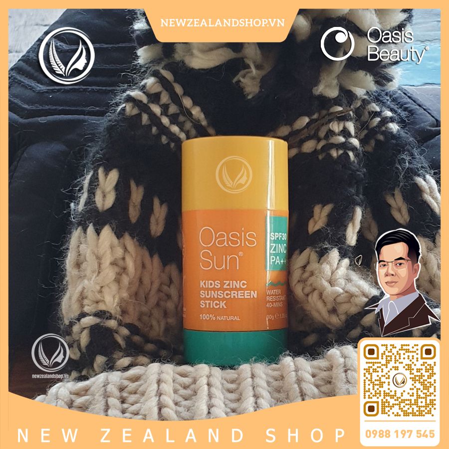 Kem chống nắng SPF 30 PA++ Oasis Beauty Kids Zinc Sunscreen Stick 30g