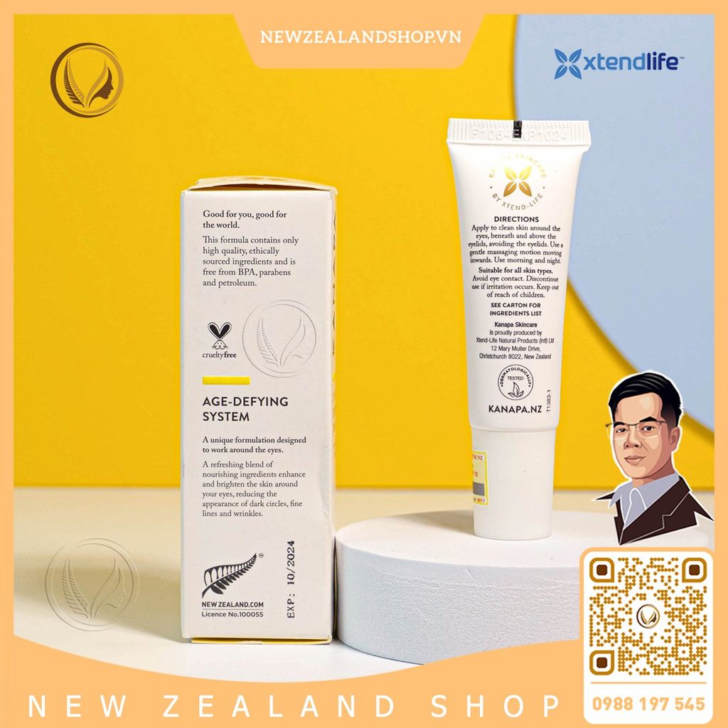 Kem dưỡng da vùng mắt Xtend Life Kanapa Soothing Eye Contour Cream 15ml