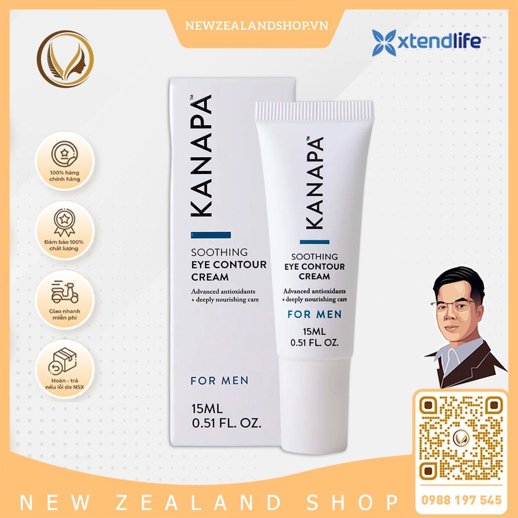 Kem dưỡng da vùng mắt Xtend Life Kanapa Soothing Eye Contour Cream 15ml