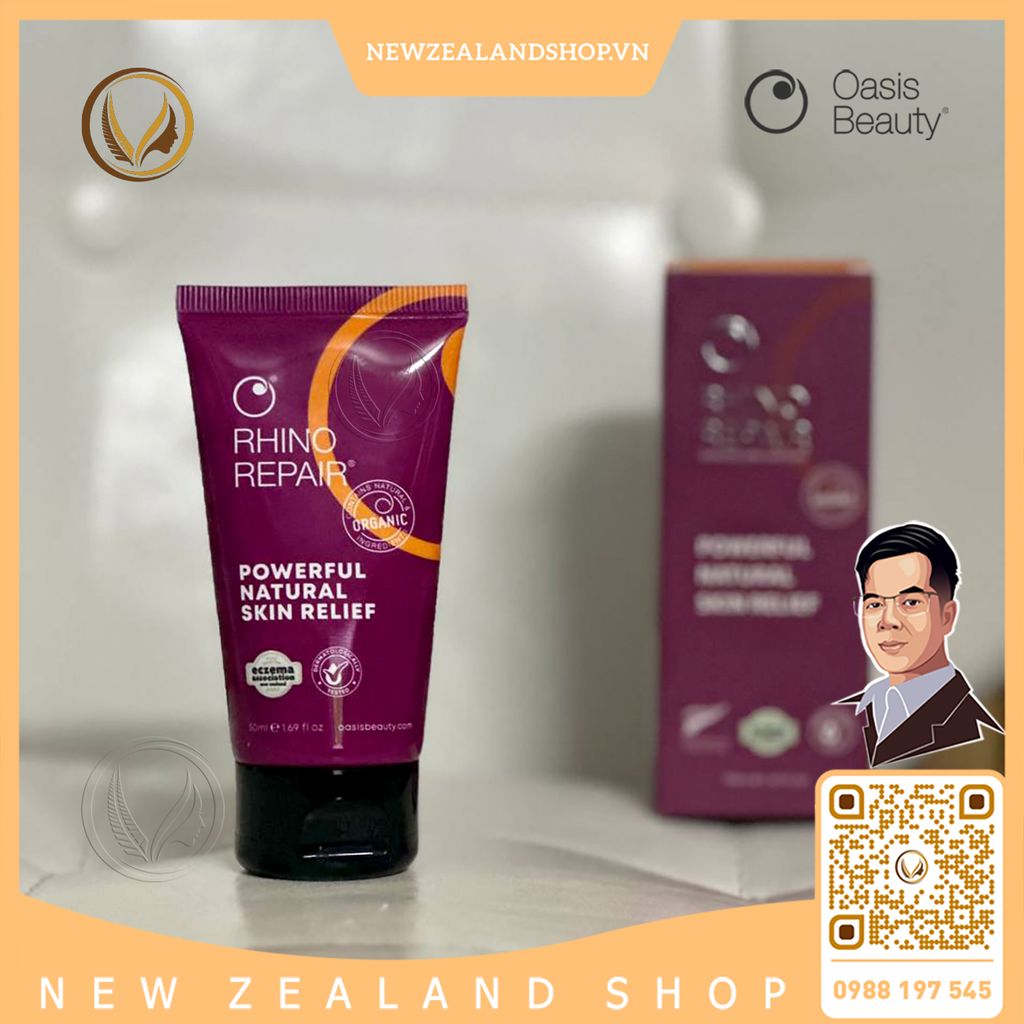 Kem dưỡng ẩm phục hồi da Oasis Beauty Rhino Repair Powerful Natural Skin Relief 50ml