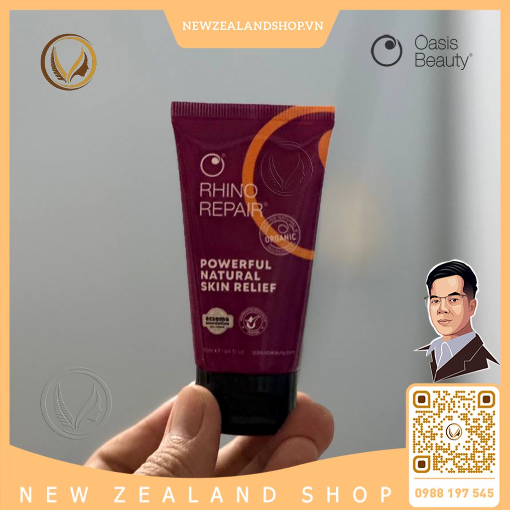 Kem dưỡng ẩm phục hồi da Oasis Beauty Rhino Repair Powerful Natural Skin Relief 50ml