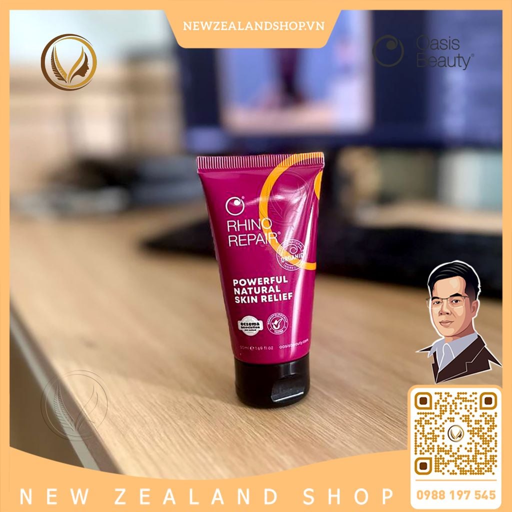 Kem dưỡng ẩm phục hồi da Oasis Beauty Rhino Repair Powerful Natural Skin Relief 50ml