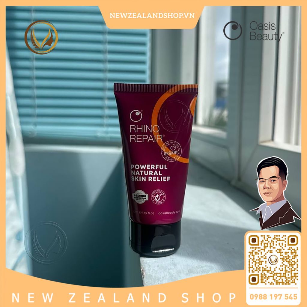Kem dưỡng ẩm phục hồi da Oasis Beauty Rhino Repair Powerful Natural Skin Relief 50ml