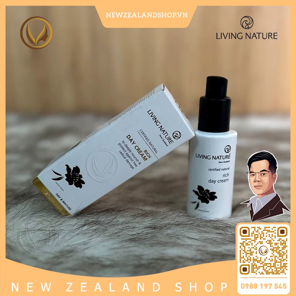 Kem dưỡng ẩm ban ngày, chống lão hóa Living Nature Rich Day Cream 60ml
