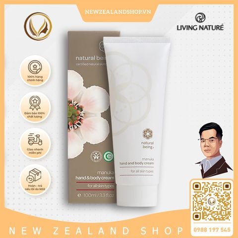 Kem dưỡng da tay và cơ thể Manuka Living Nature Manuka Hand & Body Cream (100ml)