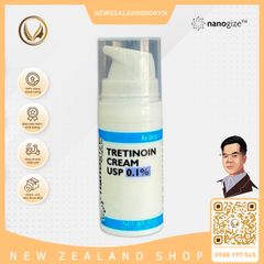 Kem trị mụn, mờ nám, trẻ hoá da Nanogize Tretinoin Cream USP 0.1% (10ml)