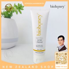 Kem trị mụn mật ong manuka giảm sẹo, mờ thâm Biohoney Natural Acne Cream 50g