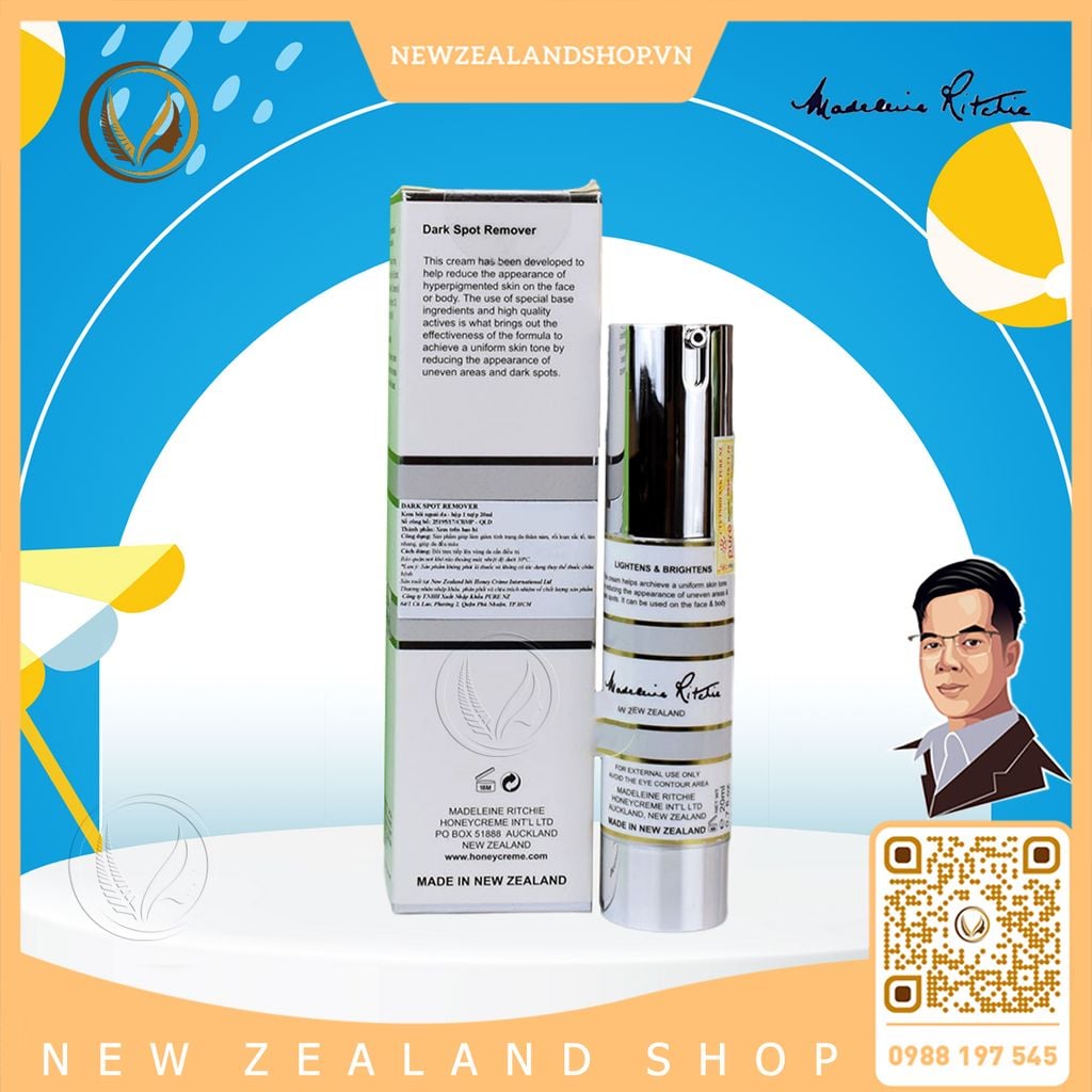 Kem trị nám, tàn nhang, loạn sắc tố da Madeleine Ritchie Dark Spot Remover 20ml