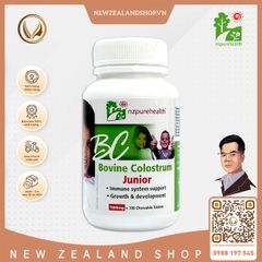 Viên nén kẹo sữa non Nz Pure Health Bovine Colostrum Junior 100 viên