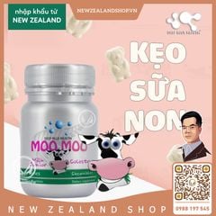 Kẹo sữa non hỗ trợ tiêu hóa, tăng chiều cao Deep Blue Health Moo Moo 90 viên