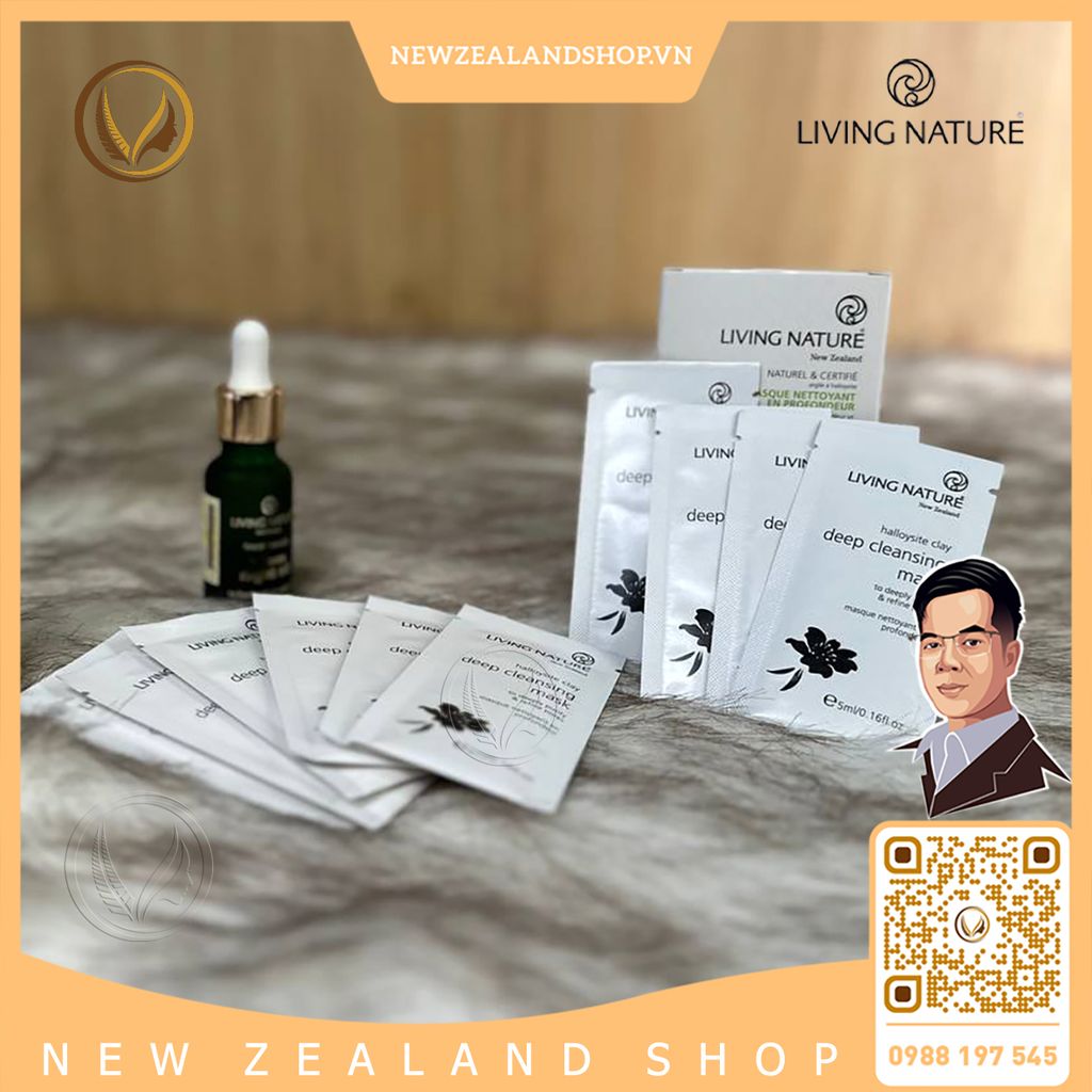 Mặt nạ đất sét làm sạch sâu Living Nature Deep Cleansing Mask gói lẻ