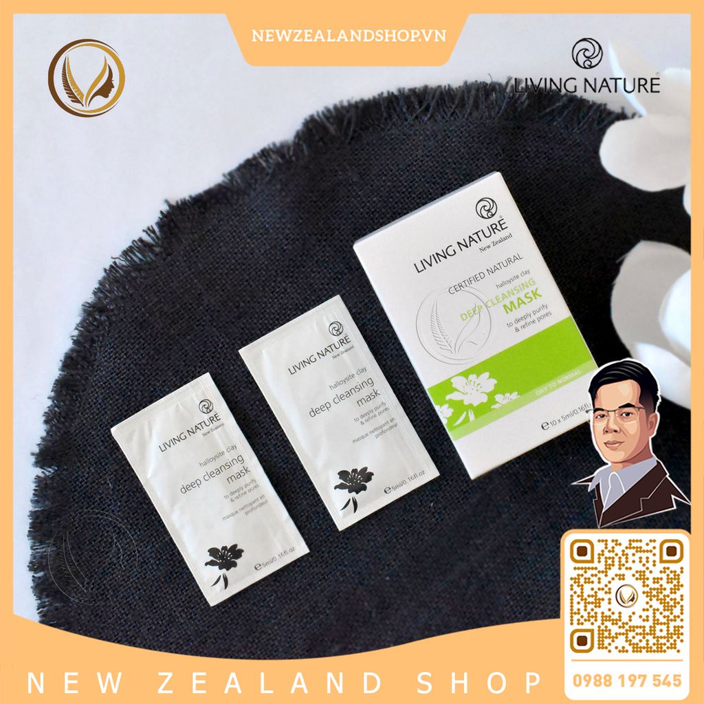Mặt nạ đất sét làm sạch sâu Living Nature Deep Cleansing Mask gói lẻ