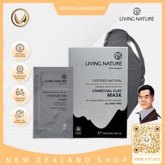 Mặt nạ đất sét than hoạt tính Living Nature Charcoal Clay Mask 10 gói