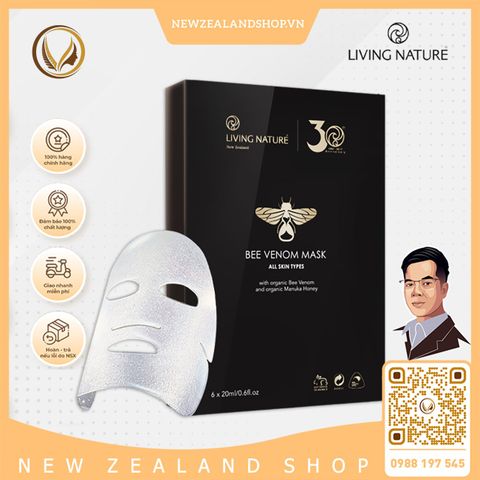 Mặt nạ dưỡng da chiết xuất nọc ong Living Nature Bee Venom Mask 6 gói