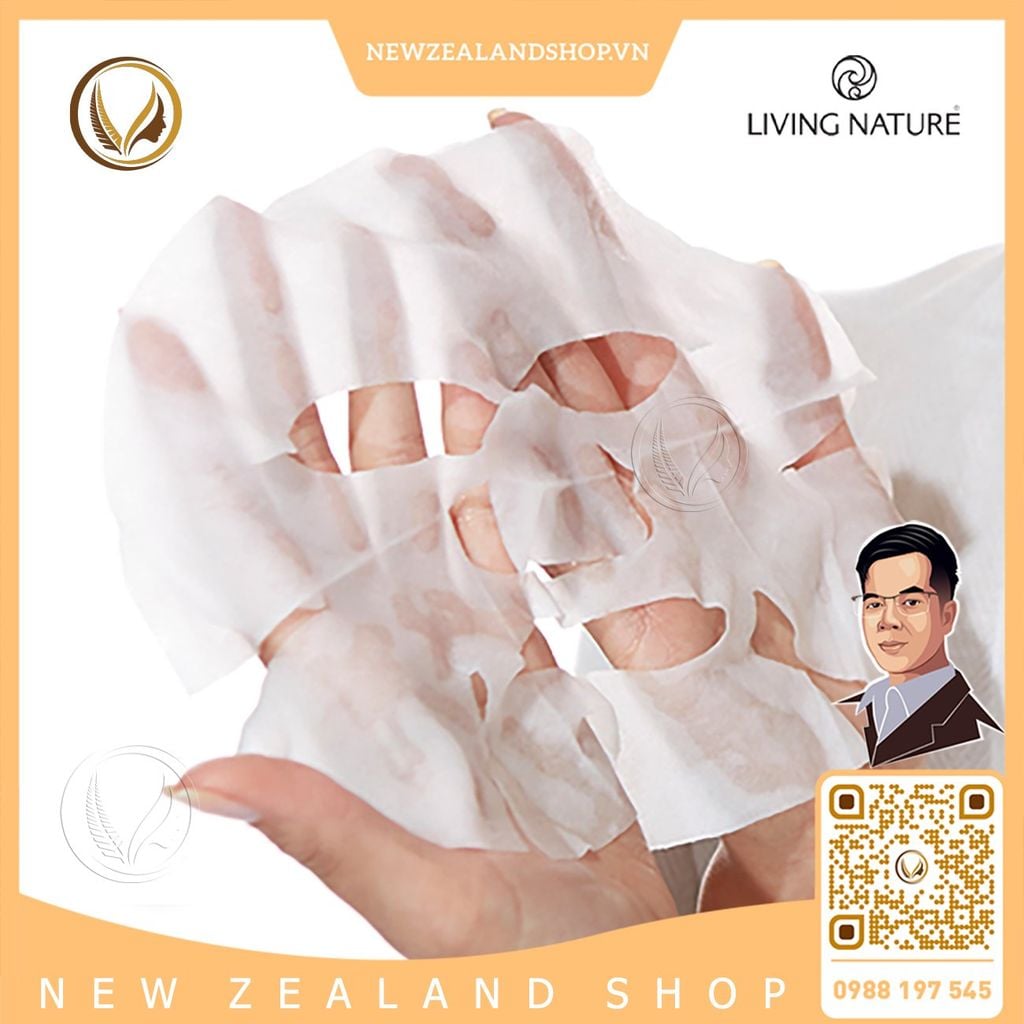 Mặt nạ dưỡng da chiết xuất nọc ong dạng giấy Living Nature Bee Venom Mask gói lẻ