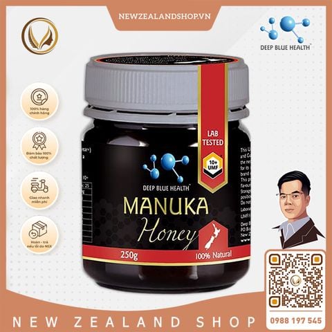 Mật ong Manuka 100% nguyên chất UMF10+ Deep Blue Health Manuka Honey 250g