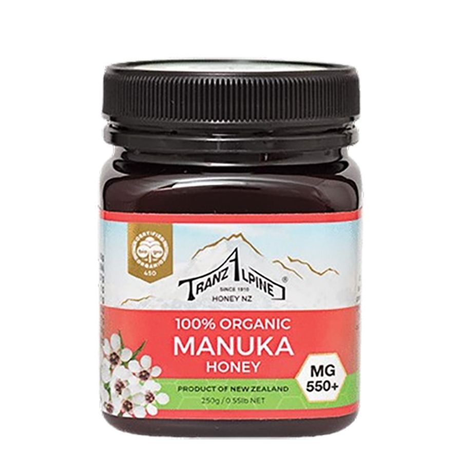 Mật ong hữu cơ Manuka MG550+ TranzAlpine 100% Organic Manuka Honey 250g