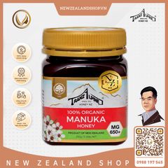 Mật ong Manuka hữu cơ MG650+ TranzAlpine 100% Organic Manuka Honey 250g