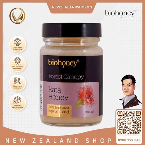 Mật ong hoa Rata rừng nguyên chất Biohoney Forest Canopy Rata Honey 270g