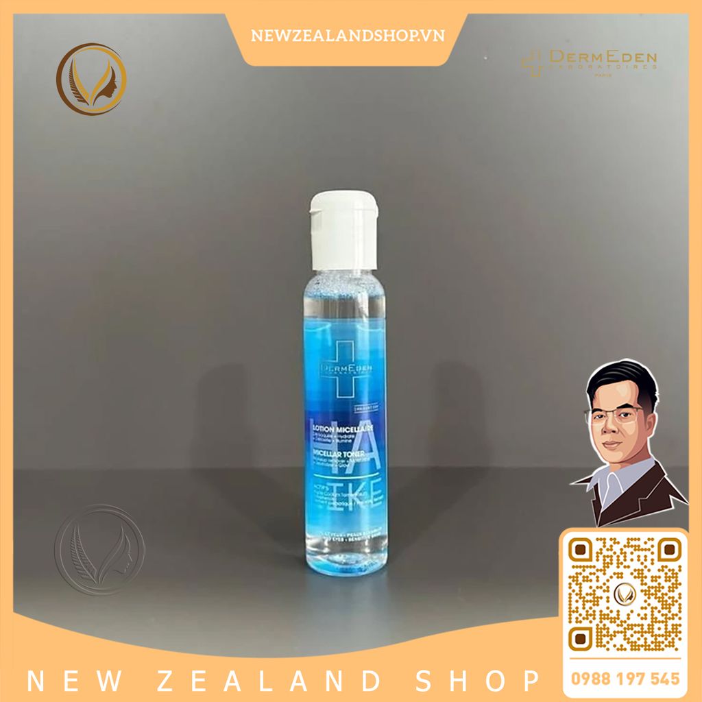 Nước hoa hồng 2 trong 1 DermEden HA-Like Micellar Toner 200ml