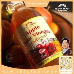 Giấm táo với mật ong Manuka Nelson Apple Cider Vinegar With Manuka Honey 500ml