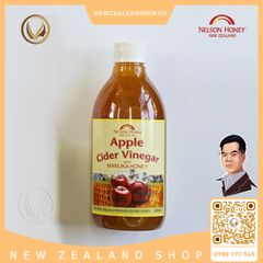 Giấm táo với mật ong manuka Nelson Honey Apple Cider Vinegar With Manuka Honey 500ml