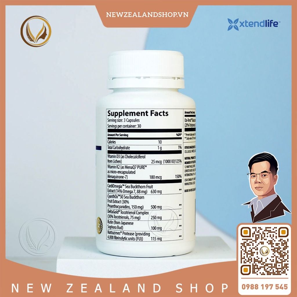 Viên uống bổ khớp, tăng mật độ xương ngừa loãng xương Xtend Life Bone Support 90 viên