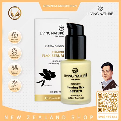 Serum săn chắc da, mờ nếp nhăn Living Nature Firming Flax Serum 13ml