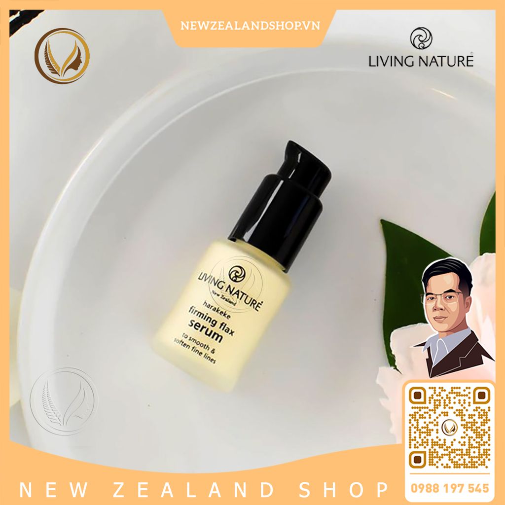 Serum săn chắc da, mờ nếp nhăn Living Nature Firming Flax Serum 13ml