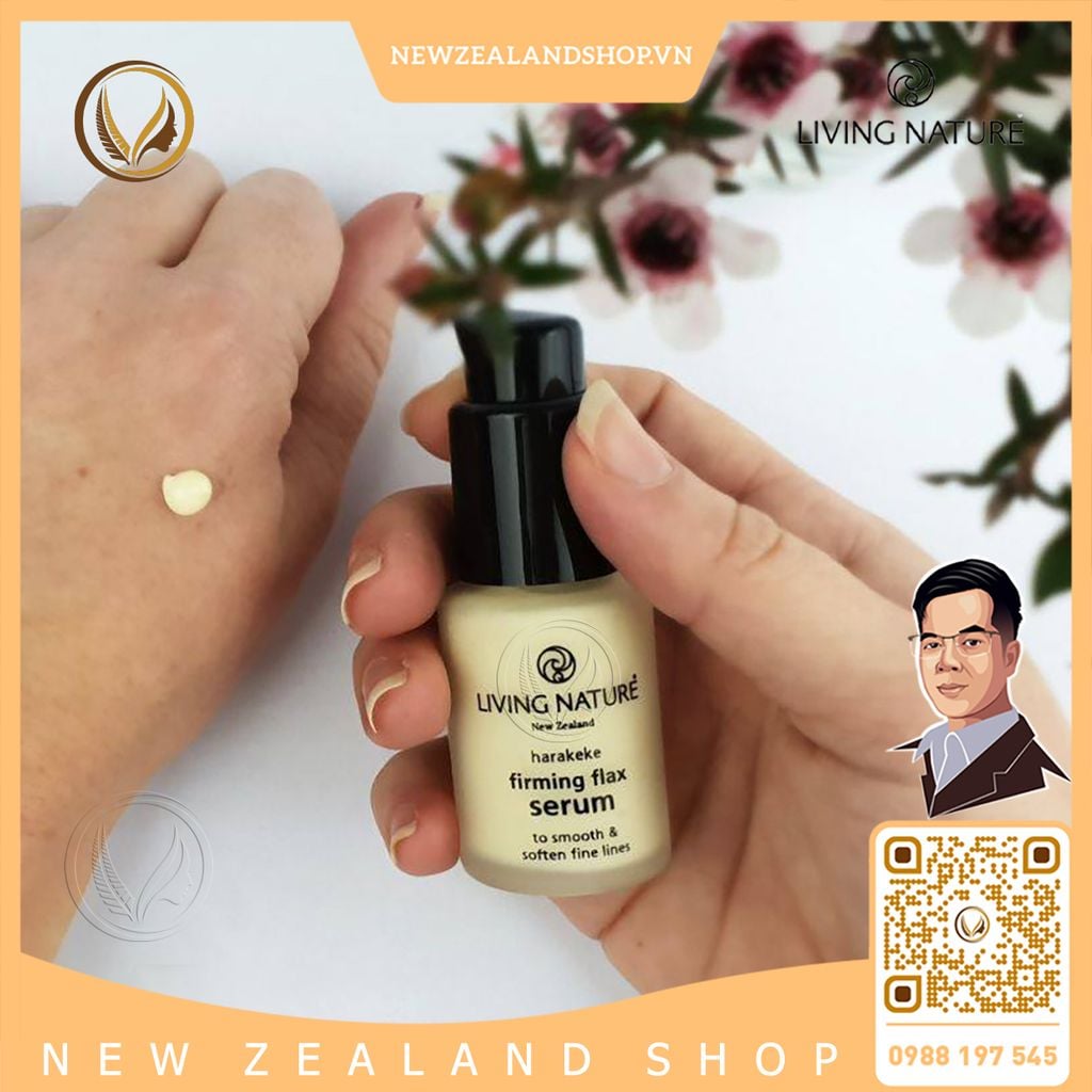 Serum săn chắc da, mờ nếp nhăn Living Nature Firming Flax Serum 13ml