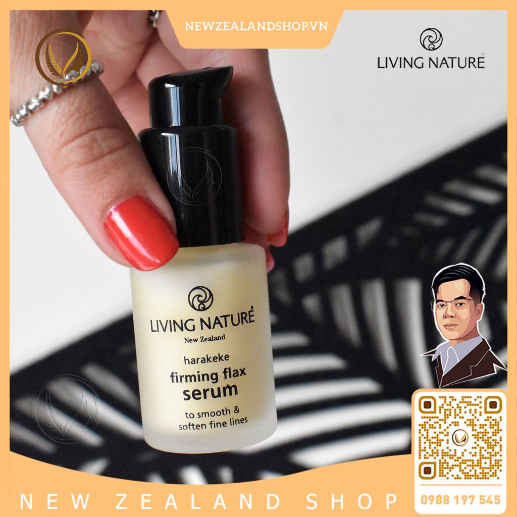 Serum săn chắc da, mờ nếp nhăn Living Nature Firming Flax Serum 13ml