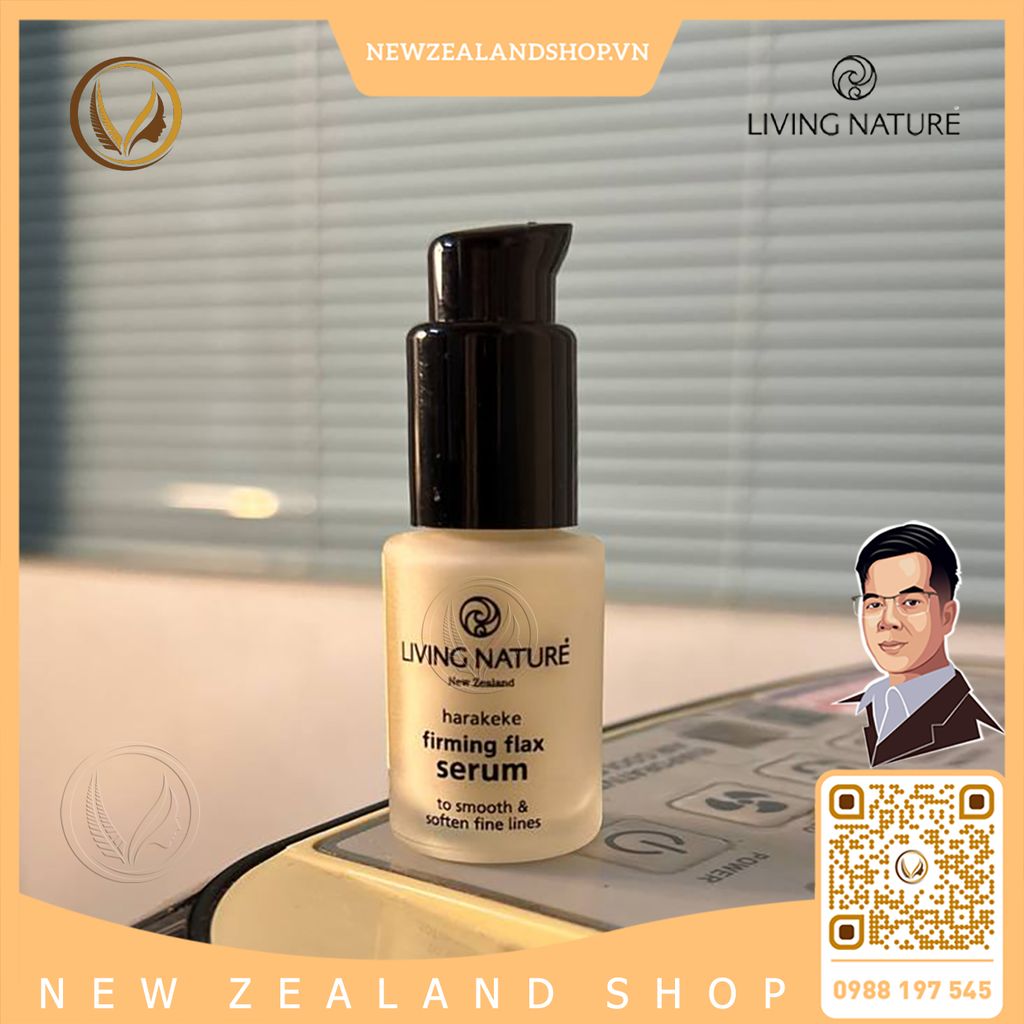 Serum săn chắc da, mờ nếp nhăn Living Nature Firming Flax Serum 13ml