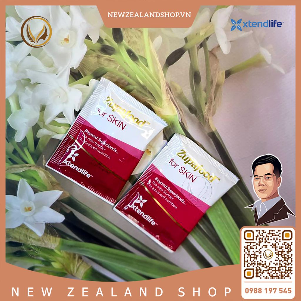 Siêu thực phẩm đẹp da, bổ sung collagen Xtend Life Zupafood For SKIN 30 gói