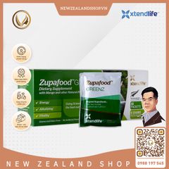 Siêu thực phẩm kiềm hóa xanh hỗ trợ sức khỏe Xtend Life Zupafood GREENZ 30 gói