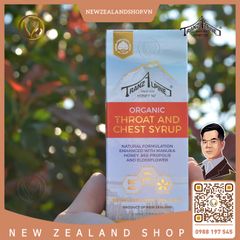 Siro giảm ho, đau họng MG550+ TranzAlpine Organic Throat And Chest Syrup 100ml