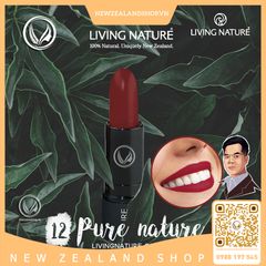 Son môi đỏ rượu 100% tự nhiên Living Nature Lipstick Pure Passion 12 (3.9g)
