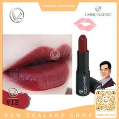 Son môi đỏ rượu 100% tự nhiên Living Nature Lipstick Pure Passion 12 (3.9g)